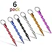 Kaiyuan Dynasty Solid Self-Defense Aluminum Keychain Tool Include Keyring for Women Teens & Man Multicolor 6 Pack primary