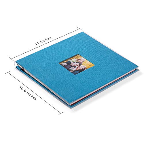 Self Adhesive Photo Album HoneyTolly Magnetic Scrapbook Album Length 11 x Width 10.6 (Inches) 40 Pages Linen Hardcover DIY Memory Anniversary Book with A Metallic Pen and DIY Accessories Kits (Blue) - Thumbnail 7