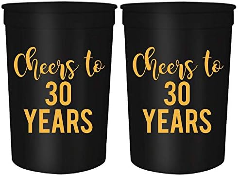 Amazon Com Cheers To 30 Years 30th Birthday Party Cups Set Of