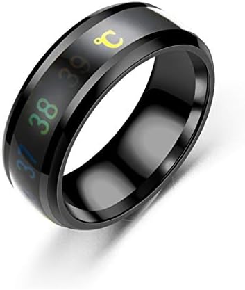 FIND LI Fashion Smart Temperature Couple Lover Ring Color Change Mood Unisex Ring Stainless Steel Ring Hand Jewelry