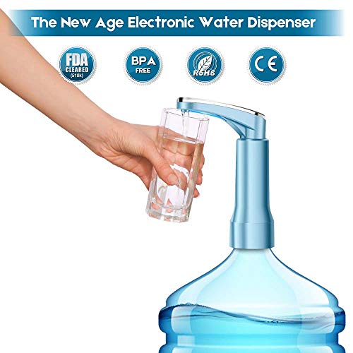 5 Gallon Water Bottle Dispenser, Portable Automatic Drinking Water Jug Dispenser Fits 1 To 5 Gallon Water Pump Usb Charging Water Dispenser for Home Kitchen and Outdoor Camping - Thumbnail 2