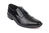 Liberty Fortune Handmade Mens Leather Classic Oxford Cap toe Lace up Dress Shoe