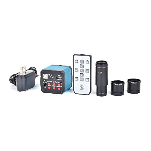 14MP HDMI 1080P HD USB Digital Industry Microscope Camera TF Card Video Recorder 0.5X C mount Eyepiece Lens 30mm/30.5mm adapter
