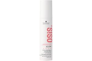 Schwarzkopf OSiS+ Glow Lightweight Anti-Frizz Shine Serum | Non-Greasy, Silicone-free | Heat Protection up to 250°C/450°F | F