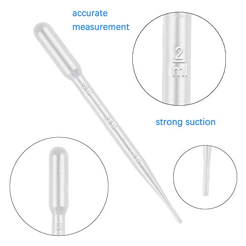 280 PCS 3ML Disposable Plastic Transfer Pipettes,Calibrated Dropper: Squeeze Droppers For Essential Oils,Makeup,Experiments - Suction Injector Tools For Lab,Hospital & School Classroom - Thumbnail 2