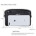 befen Women Full Grain Leather Tripple Zip Crossbody Bag Crossbody Cell Phone Purse Wallet Bag Phone Wristlet - Black