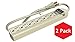 Surge Protector Power Strip - 2 Pack - 6 Grounded Outlet Adapters with Three / 3 Prong Plug Adapter Converter for Heavy Duty Grounding for Kitchen, Electrical, Household, Workshops, and Appliances