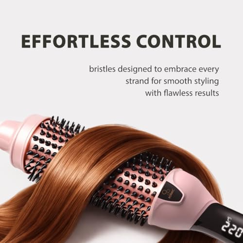 Thermal Brush – 3-in-1 Professional Blowout Brush for Smooth, Voluminous & Curled Hair | Anti-Frizz Ionic Technology | 3 Heat Settings | Fast 10-Minute Styling