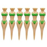 Tinksky 6pcs Bikini Lady Girl Golf Tees Divot Tools (Green)