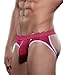 Demarkt Men's Underwear Breathable Briefs G-string Thong Large Red
