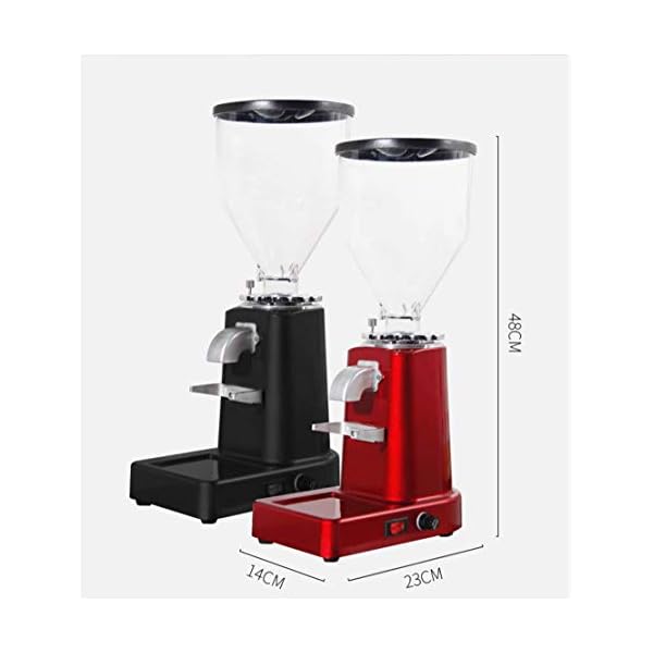 YJINGRUI Elektrische Kaffeemühle mit großer Kapazität, Kaffeemühle für gewerbliche oder Haushaltskaffeemühle rot – Bild 8
