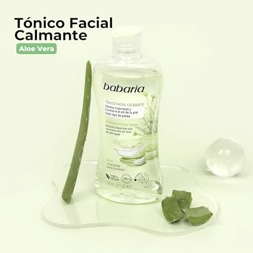 – Tónico facial calmante com aloé vera e camomila | Tónico Facial Mature Skin | Tónico Facial 200 Ml Branco