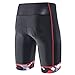 MY KILOMETRE Mens Triathlon Shorts with Adjustable Drawstring Easy Reach Leg Pockets Chamois for Long-Distance Tri Race (Black-red X-Large)