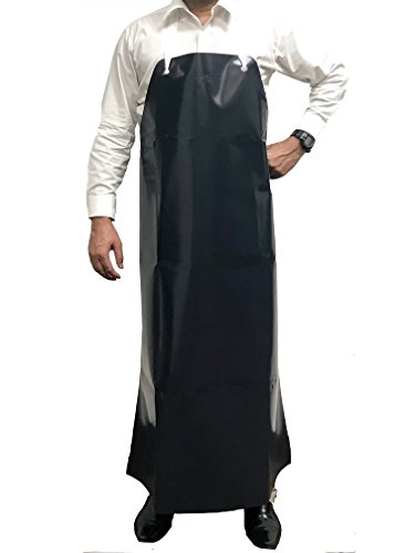 KLEEN HANDLER Heavy Duty Vinyl Dishwashing Apron, Industrial Cleaning, Extra Long Protective Water Resistant Apron