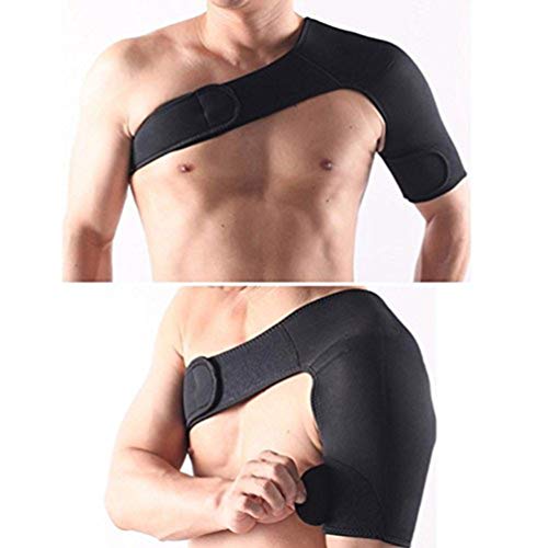 VORCOOL Adjustable Left Shoulder Support Brace Shoulder Compression Sleeve Strap Black - //medicalbooks.filipinodoctors.org