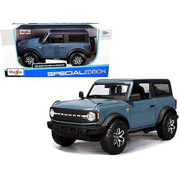 21 Ford Bronco Badlands Blue Maisto bu 1 24 Scale Diecast Model Toy Car Toys Games Amazon Com