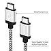 USB Type C to USB Type C 3.1 Cambond Braided Charging Cable Cord 6.6ft/2M for Galaxy Note 8, S8, S8+, MacBook, Nintendo Switch, Google Pixel, Sony XZ, LG V20 G5 G6, HTC 10, Nexus 6p 5x and More Silver