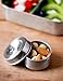 LunchBots Tiny Dips Condiment Containers - Set of 3 - Perfect Portion Cups - Spill Proof Lunch Box Sauce Container with Lid - Food Grade Stainless Steel - 1.5oz - Dishwasher Safe - Stainless Lids