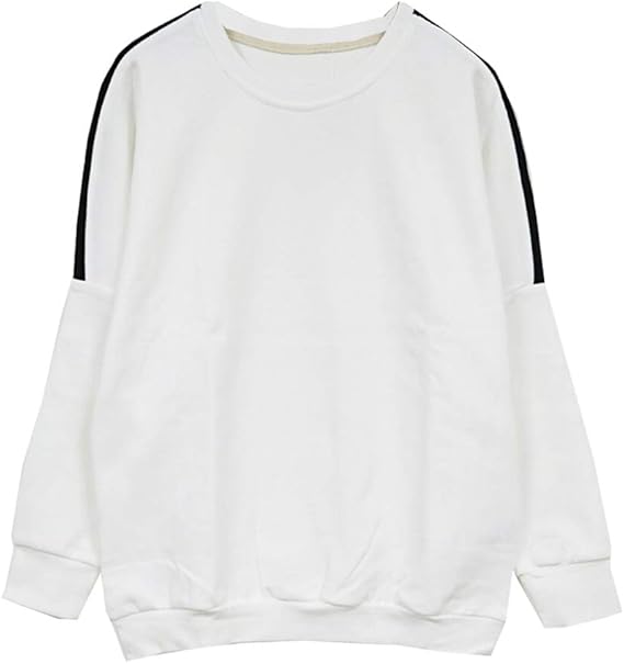 Amazon Co Jp Tdb スウェット トップス レディース ホワイト グレー ブラック ネイビー スポーツ ダンス 服 ファッション小物