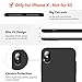 TORRAS [Love Series iPhone X Case 2017 (ONLY), Liquid Silicone Gel Rubber Shockproof Case Soft Microfiber Cloth Lining Cushion Compatible with iPhone X (2017), Black
