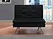 DHP Chelsea Convertible Accent Chair with Pillow, Black Faux Leather