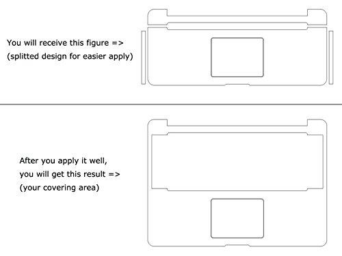 2-pack BingoBuy Customized Free Cut Palm Rest Palmrest vinyl sticker w/ Touchpad Trackpad sticker for 15.4" Apple Macbook pro with retina Model: A1398 (matte silver)