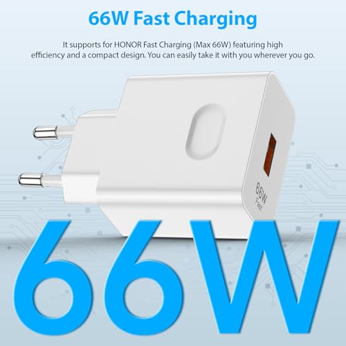 66W for Super-Charge Charger for Honor Magic7 6 Lite 400 200 Lite 90 Lite X8a X8b,6A USB C Charging Cable Power Adapter for HONOR 90 80 70Lite X9b for HONOR Magic7 6 5 4Lite Pro