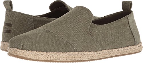 olive washed canvas men's deconstructed alpargatas