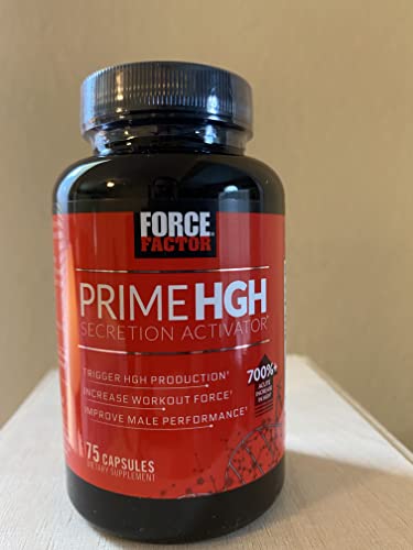 FORCE FACTOR PRIME HGH SECRETION ACTIVATOR, 2-PACK, HGH SUPPLEMENT FOR MEN WITH ALPHASIZE TO HELP TRIGGER HGH PRODUCTION, INCREASE WORKOUT FORCE, & IMPROVE PERFORMANCE, 150 CAPSULES