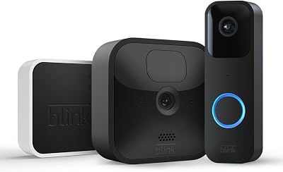 Blink Outdoor 1-Camera System Black + Video Doorbell Black HD Alexa