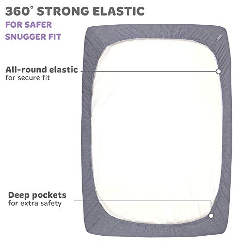 Pack and Play Sheet Fitted Compatible with 4 Moms Playard, New Breeze