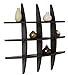 Shelving Solution Cross Display Wall Shelf (Black)
