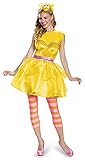 Disguise Women's Big Bird Sweetheart Dress Costume, Yellow, Medium