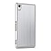 kwmobile Premium hard case for Sony Xperia M4 Aqua with reinforced back of brushed aluminium in silver