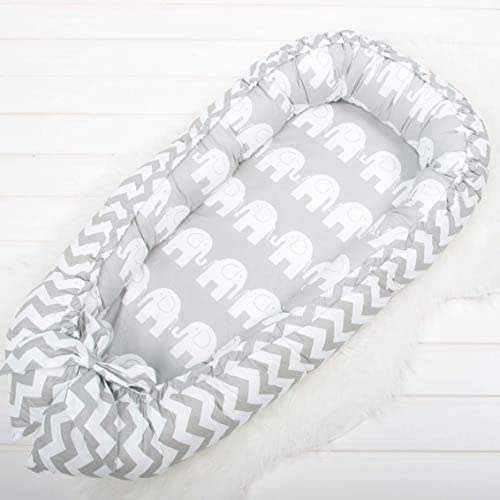 Elephants Baby nest bed or toddler size nest portable crib