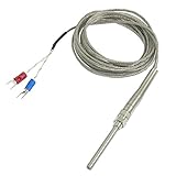 uxcell K Type 50x5mm 500C Probe Thermocouple Temperature Sensor Cable 9.8ft 3 Meters