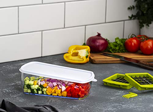 Tiabo Vegetable Chopper Slicer Dicer - Onion Chopper 3 Blade Chop Slice Dice - No More Tears Onion Slicers Choppers - Cheese - Onions - Fruits Vegetable Cutter