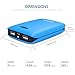 Portable Charger Shinngo 10000mAh Power Bank Ultra High Capacity External Battery Pack with Dual USB Ports, Total 3.4A Output, High-Speed Charger for Smartphones and Tablets (Cerulean)