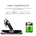 Bluetooth Headset with Mic Noise Cancelling,Wireless Bluetooth Headphone Earpiece V4.2, Hands Free Waterproof HD Stereo Earbuds Slide ON/Off Earphone Black