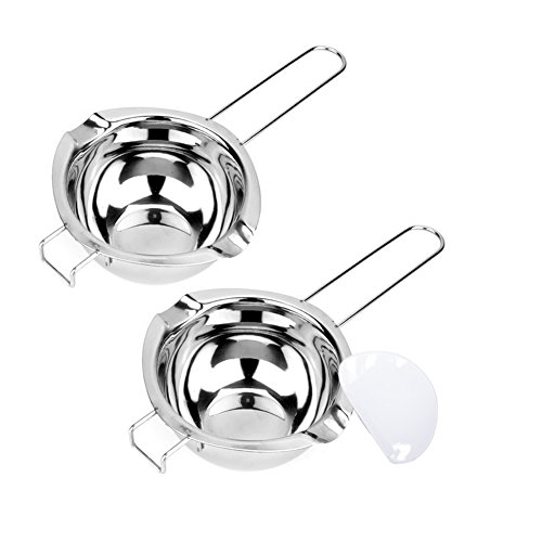 Tebery 2 Pack Stainless Steel Universal Double Boiler, Baking Tools, Melting Pot for Butter Chocolate Cheese Caramel… 1 Tebery 2 Pack Stainless Steel Universal Double Boiler, Baking Tools, Melting Pot for Butter Chocolate Cheese Caramel…