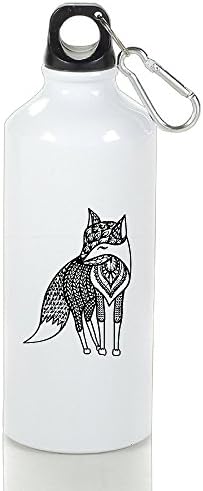 Fox Travel Mug Lightweight Aluminum White With Carabiner Hook Customize Fashion 400-600ml