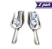 (Set of 2) Stainless Steel Ice Scoop, 5-Ounce Bar Scoop by Tezzorio, Small Metal Ice Scoop, Commercial Grade Ice Scoops/Bartender Supplies