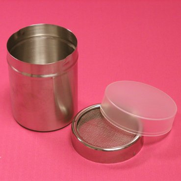 Set Da 3 Shaker Per Zucchero A Velo In Acciaio Inox Con Manico - 6 Once Ciascuno - Maglia Fine - Per Cacao, Cannella, Farina E Spezie - 4