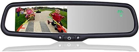 COOLINT CM-43LCT Dual Video OEM Replace 4.3 Inch Auto LCD Brightness Adjustment Rear View Mirror Monitor with Compass and Temperature Display