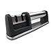 Parboo Stainless Steel Knife Sharpener with 2 Stage Coarse and Extra-Fine Sharpening System for Steel and Ceramic Knives in all Sizes, Black Color