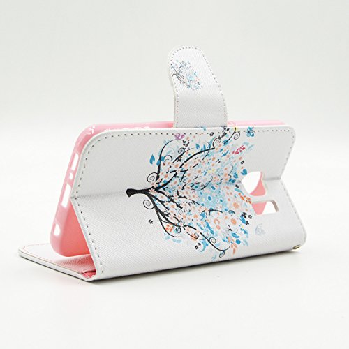 image for Galaxy S6 Case, Firefish S6 Case [Kickstand] [Leather Wallet] Bumper L