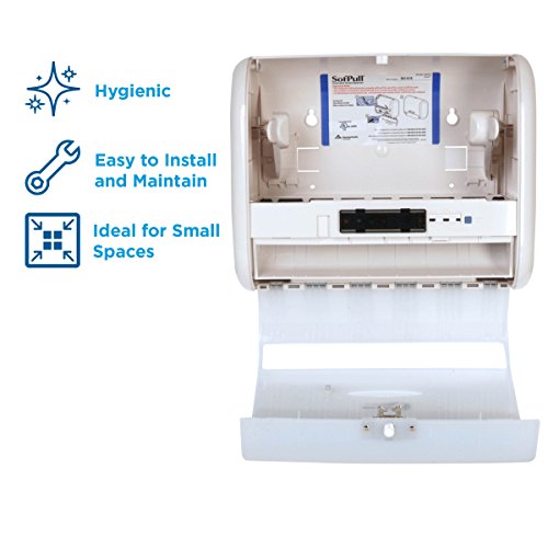 SofPull 9" Automated Touchless Paper Towel Dispenser by GP PRO (Georgia-Pacific), White, 58487, 12.800" W x 6.500" D x 10.500" H - Thumbnail 2