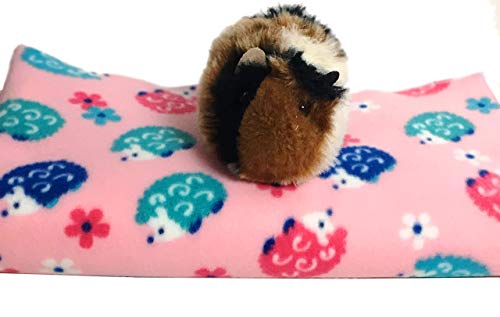 Fleece cage liner- Pink hedgehog 2x3 2x4 midwestern 2x5