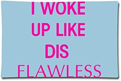 Curitis Pillow Cover 20"X30" Pillowcases I Woke Up Like Dis Flawless Print 100% Cotton Standard Case