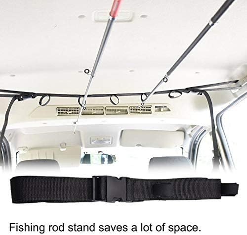 BularyUK 2PCS Car Fishing Rod Stand for SUV/MVP/RV/Minivan Fishing Goal Post Rod Pod Rod Rests Universal Fishing Rod Strap